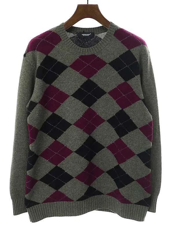UNDERCOVER アンダーカバー 21AW アーガイルカシミヤニットセーター