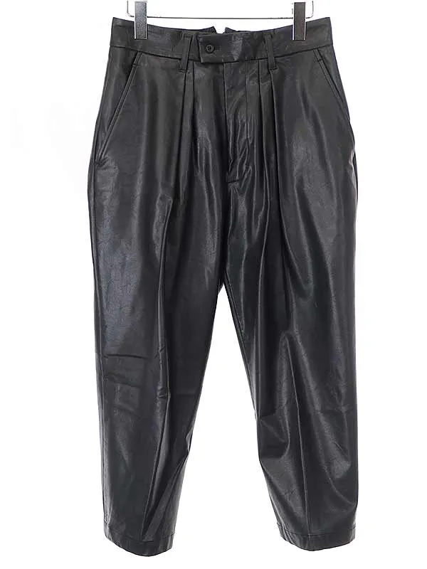 stein シュタイン 20AW EX WIDE TAPERED TROUSERS フェイクレザートラウザーズパンツ