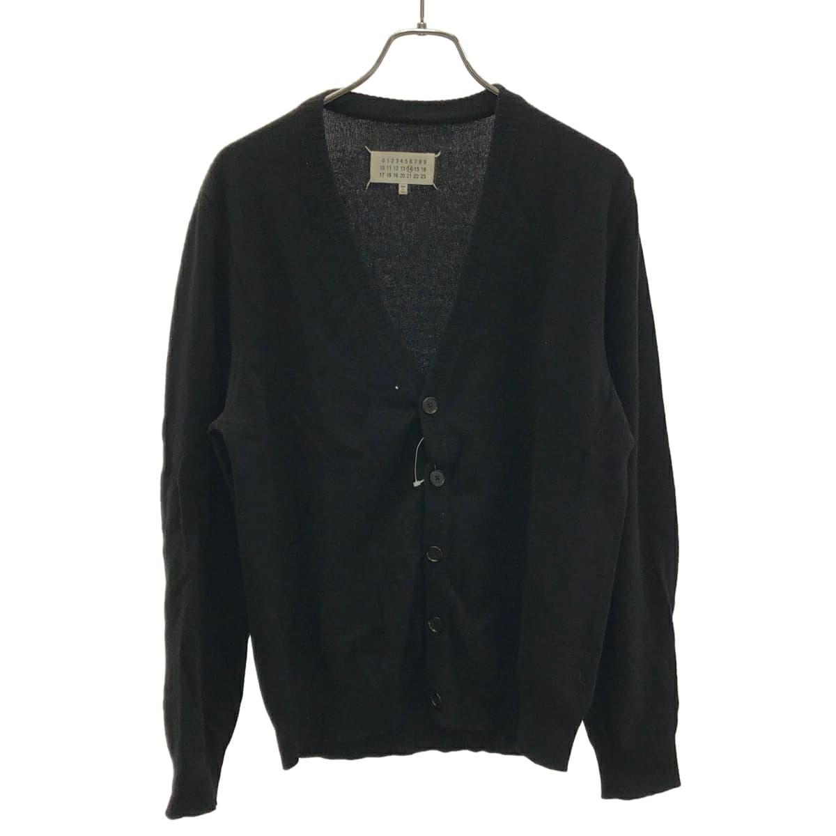 Maison Margiela メゾン マルジェラ 15AW レザーエルボーパッチ ウールニットカーディガン S30HA0816 S15387
