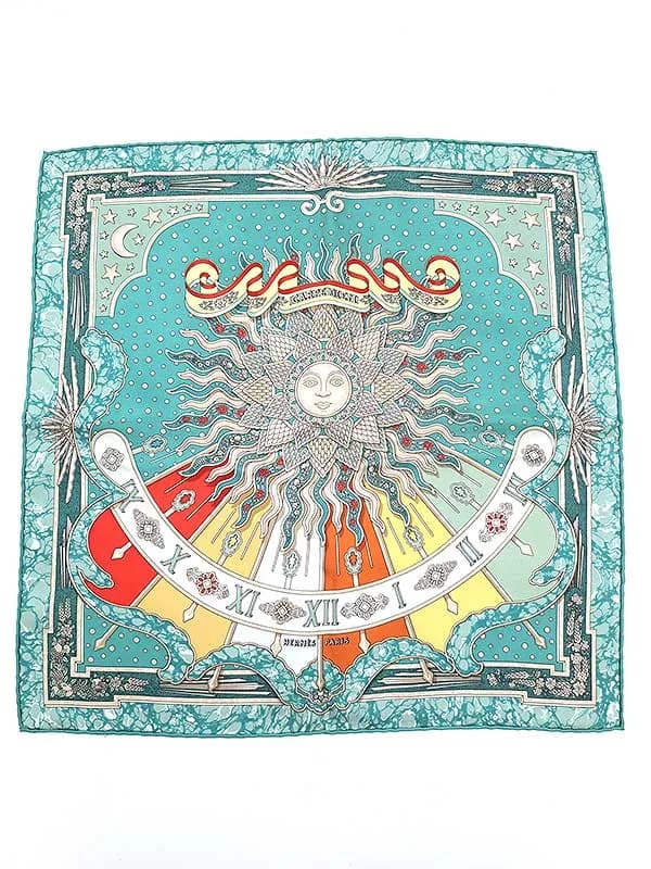 HERMES エルメス カレ40 CARPE DIEM シルクスカーフ