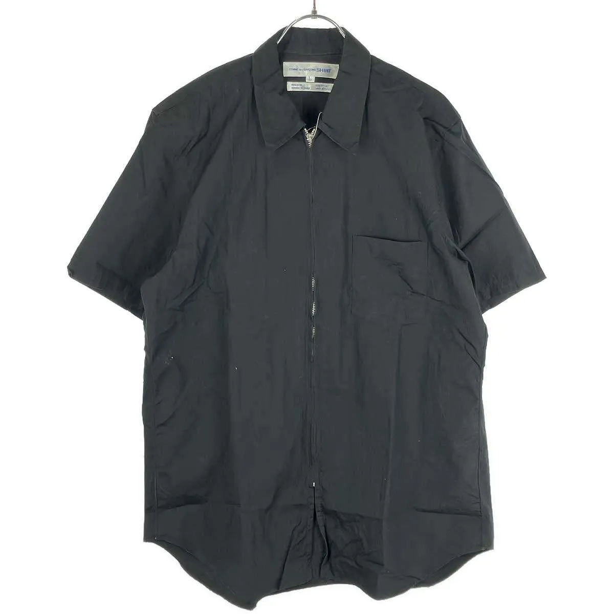COMME des GARCONS コムデギャルソンシャツ 2002SS ジップアップショートスリーブシャツ S10004