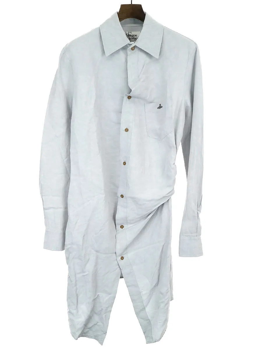 Vivienne Westwood ヴィヴィアンウエストウッド マン 15SS リネンレーヨンドレープロングシャツ