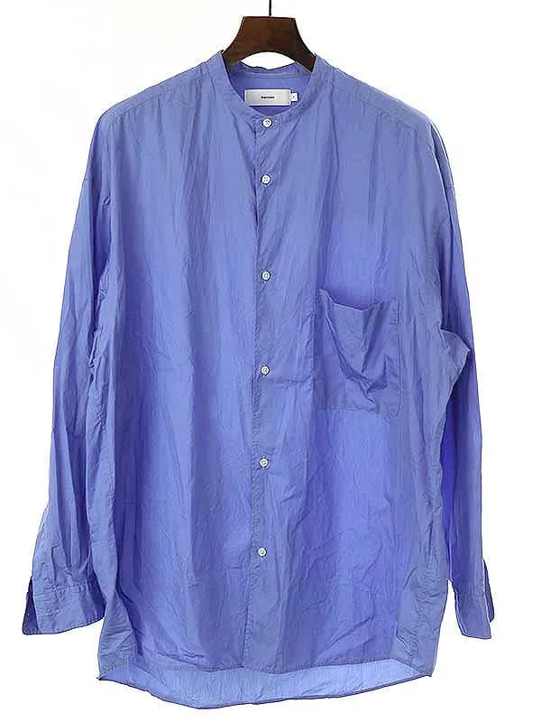 Graphpaper グラフペーパー 22SS Broad L/S Oversized Band Collar Shirt バンドカラーシャツ