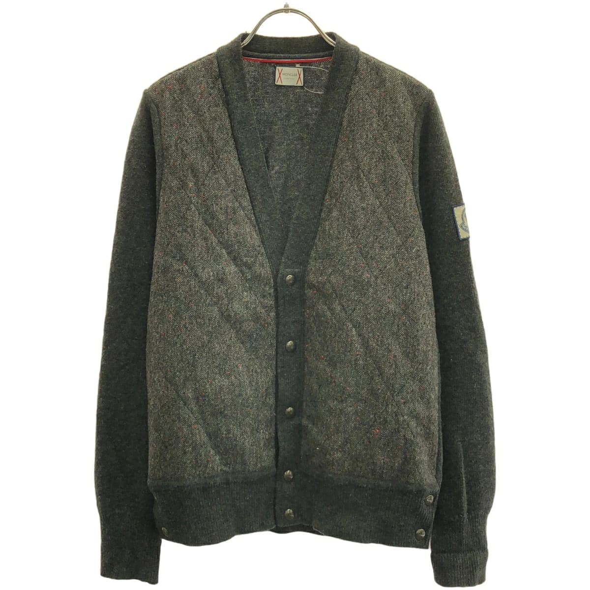 MONCLER モンクレールガムブルー ウールカーディガン 423919446800