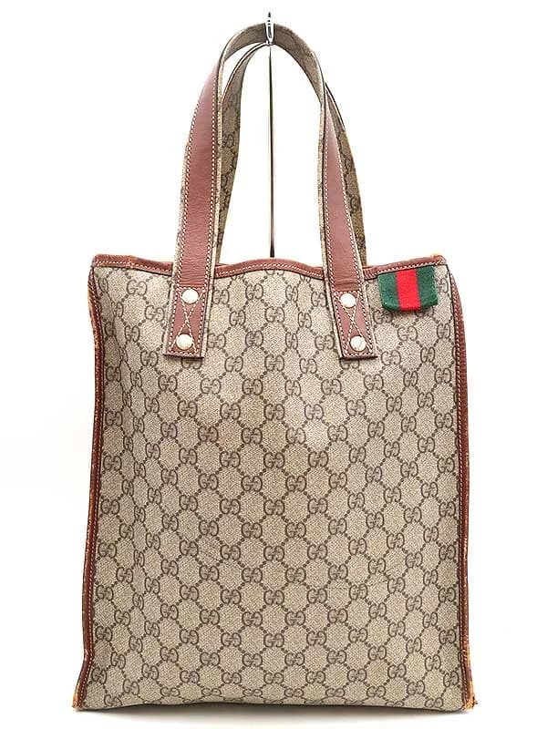 GUCCI グッチ GGロゴ PVCレザートートバッグ