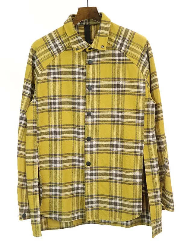 SHINYAKOZUKA シンヤコズカ 17AW チェック柄サイドスリッドフランネルシャツ