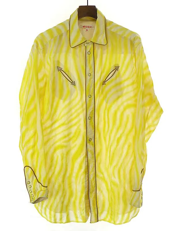 MASU エムエーエスユー 22SS SEE THROUGH WESTERN SHIRTS シースルーウエスタンシャツ