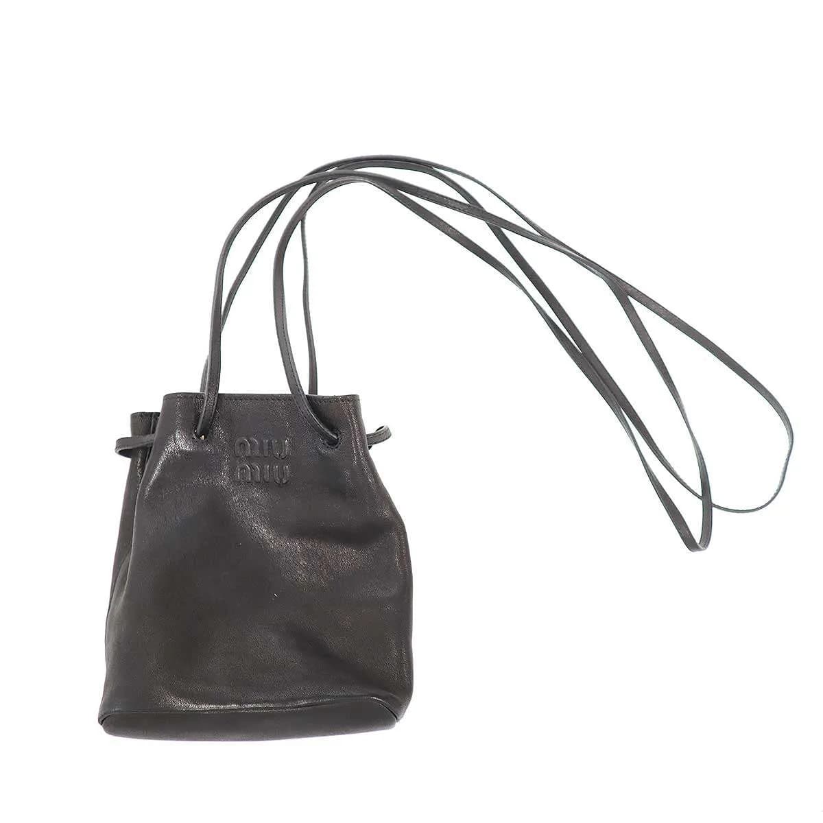 miu miu ミュウミュウ ナッパレザーミニ ショルダーバッグ 5NF460