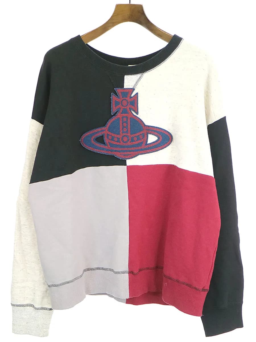 Vivienne Westwood ヴィヴィアンウエストウッド レッドレーベル 20AW フェルトORBクルーネックスウェットトレーナー