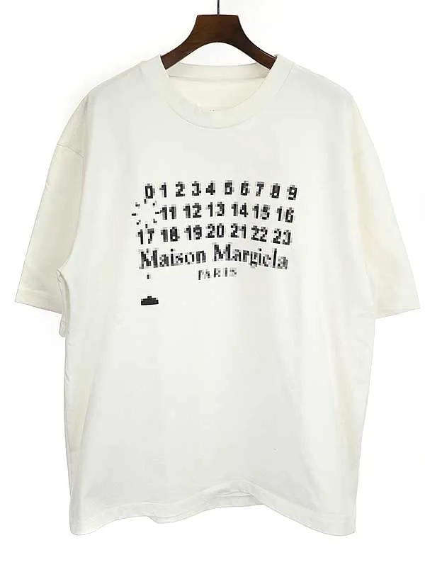 Maison Margiela メゾン マルタンマルジェラ10 19AW インベーダーカレンダーロゴオーバーサイズTシャツ