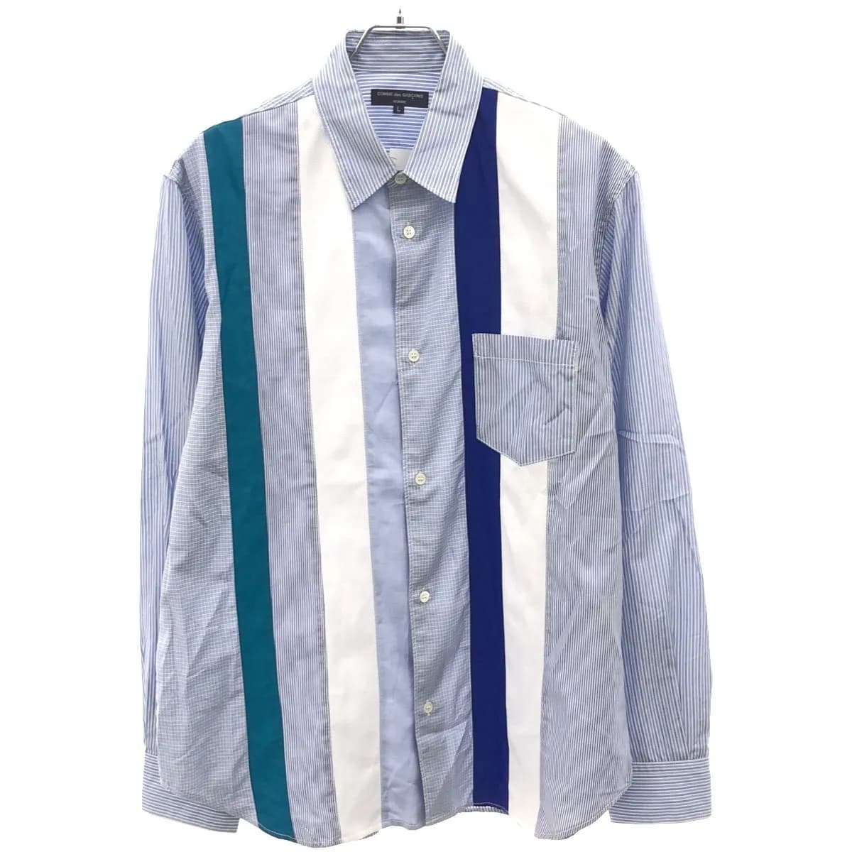 COMME des GARCONS コムデギャルソンオム 20SS パッチワークストライプシャツ HE-B006