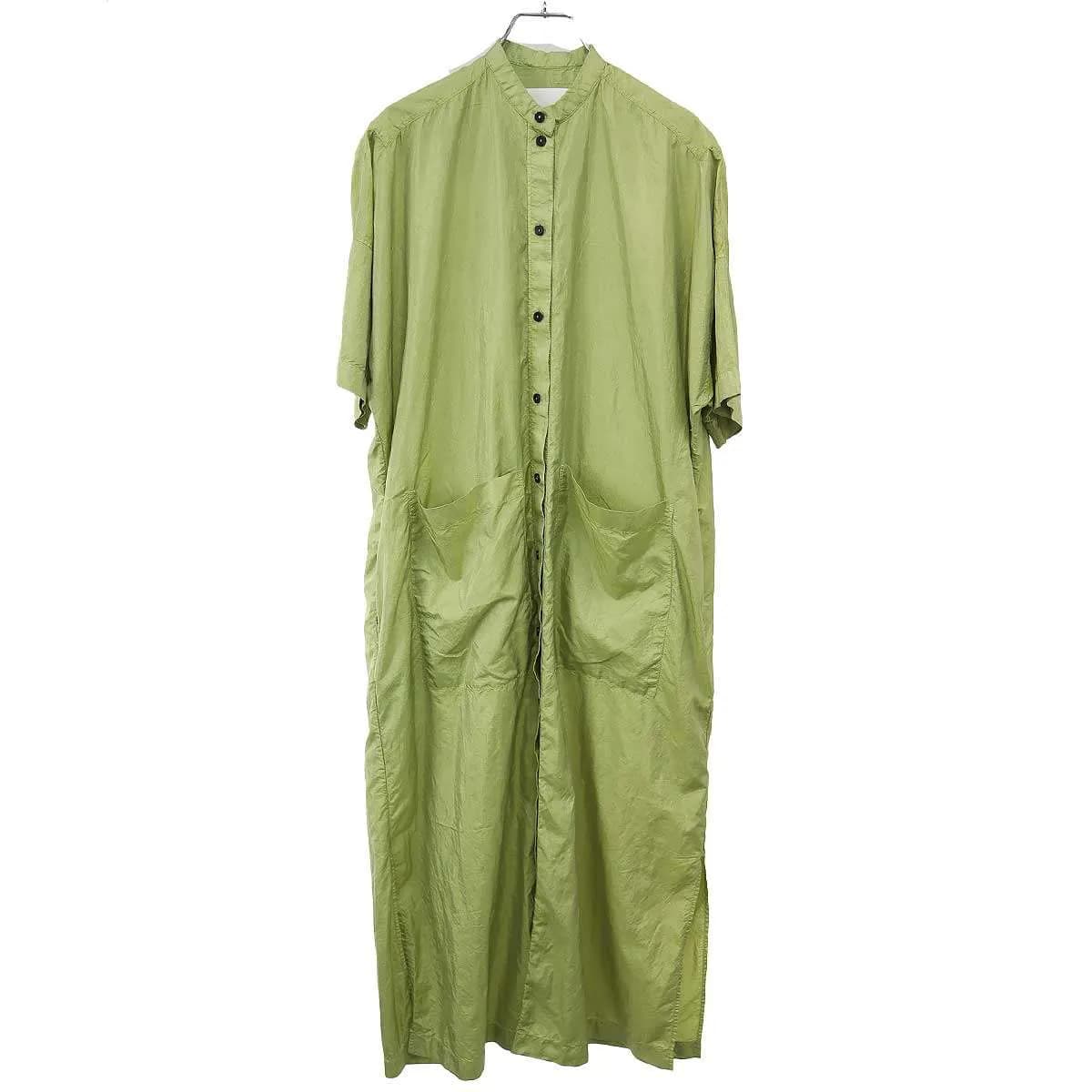 JIL SANDER ジルサンダープラス 22SS ナイロンシルク バンドカラーワンピース