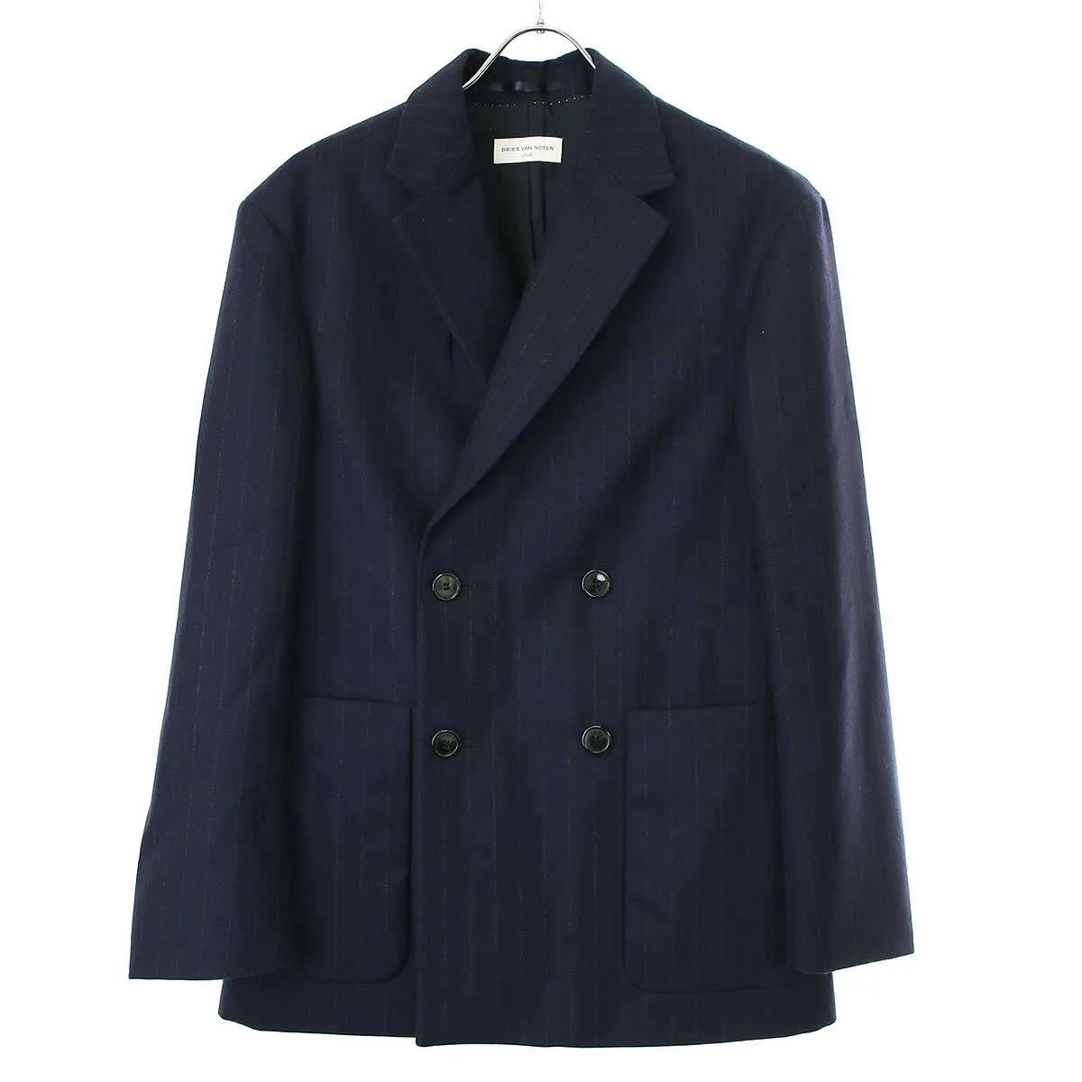 DRIES VAN NOTEN ドリスヴァンノッテン ダブルブレスト ウールストライプセットアップスーツ