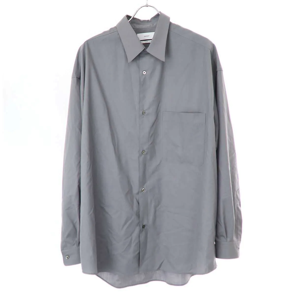 Graphpaper グラフペーパー 23SS Fine Wool Tropical L/S Oversized Regular Collar Shirt シャツ GM231-50074