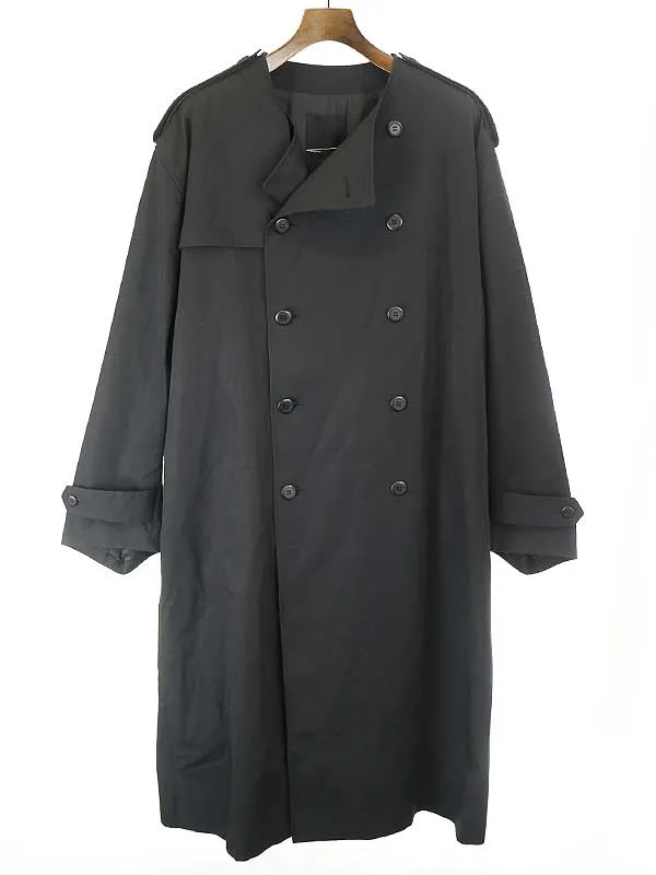 LAD MUSICIAN ラッドミュージシャン 18AW GABARDINE COLLARLESS TRENCH トレンチコート