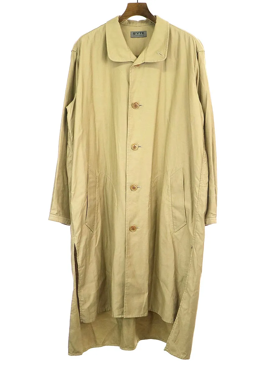 Yohji Yamamoto サイト 18SS コットンテンセルサイドスリットロングシャツ