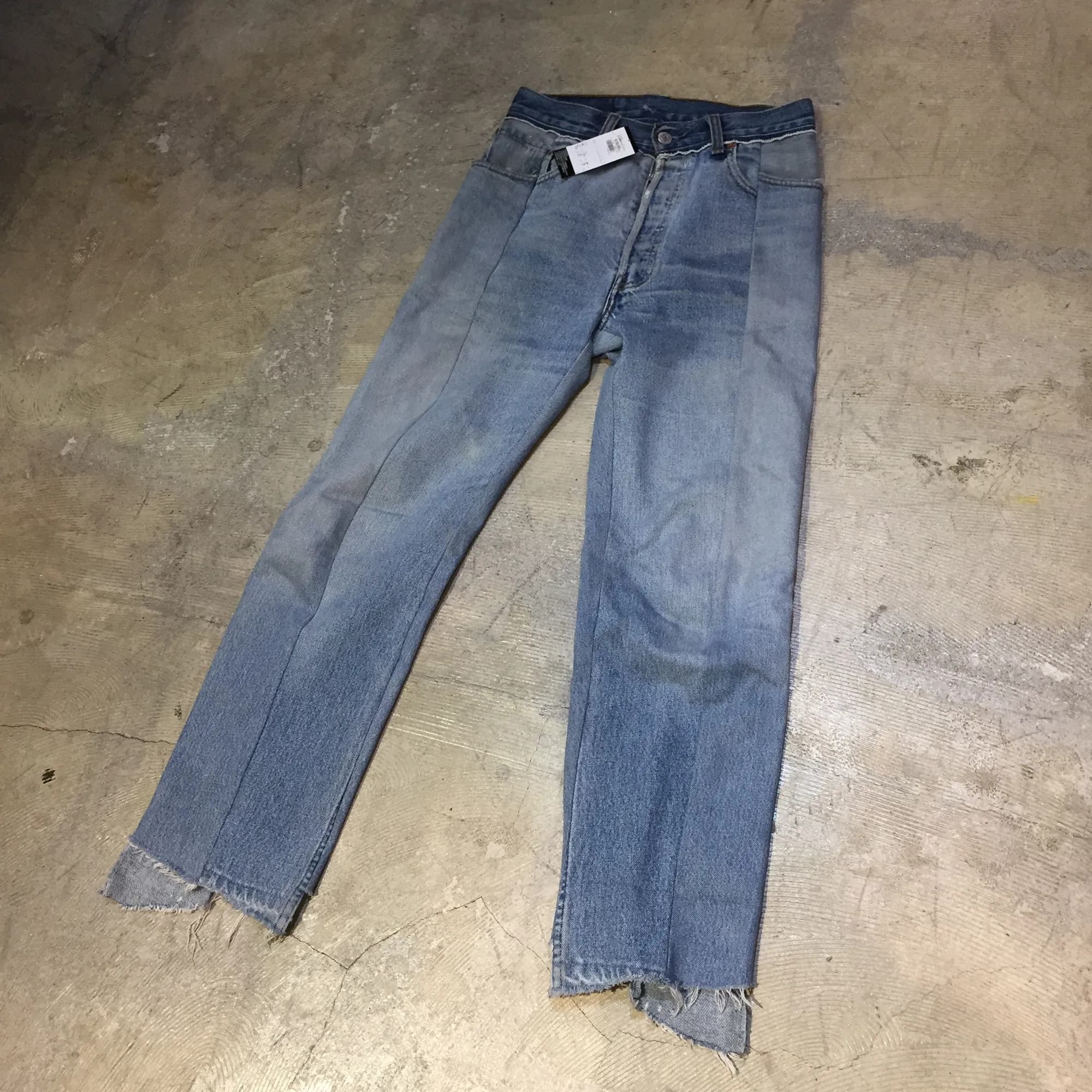 VETEMENTS VETEMENTS 16SS 再構築カットオフデニムパンツ