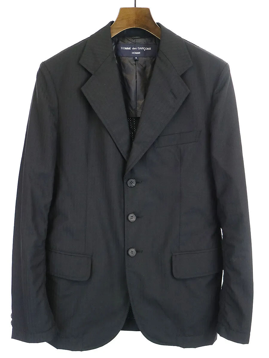 COMME des GARCONS コムデギャルソン オム 14SS 裏地メッシュ3Bストライプテーラードジャケット