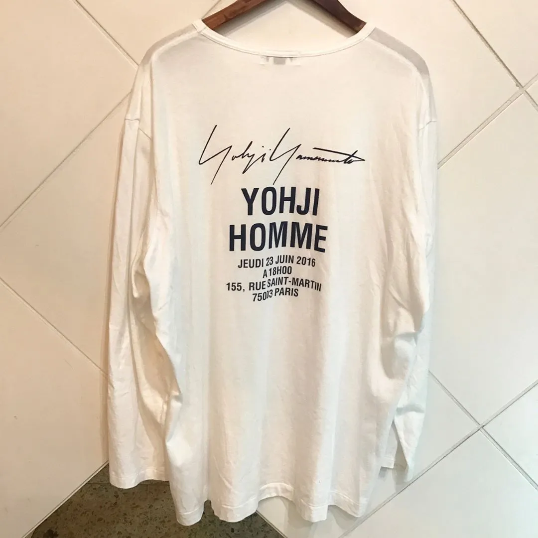 Yohji Yamamoto Yohji Yamamoto POUR HOMME 17SS スタッフプリントロングカットソー