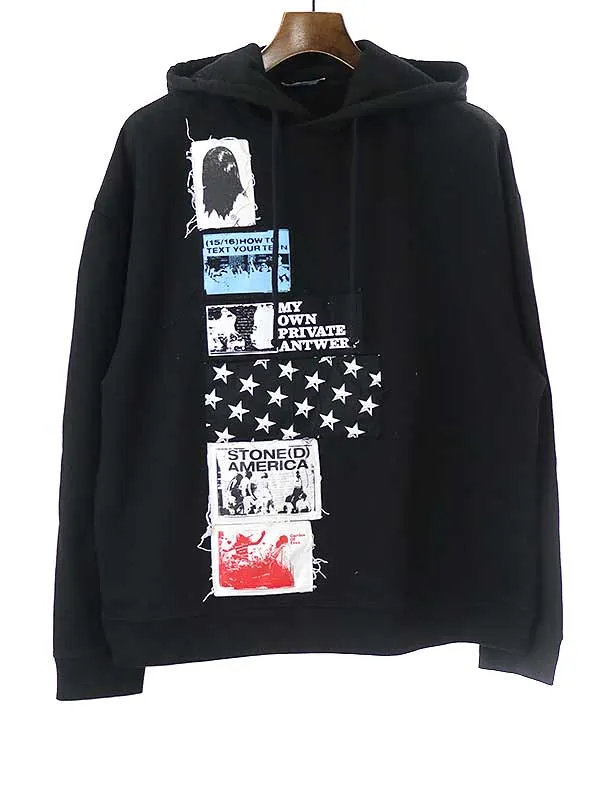 RAF SIMONS ラフシモンズ 20SS レギュラーフィットパッチスウェットパーカー