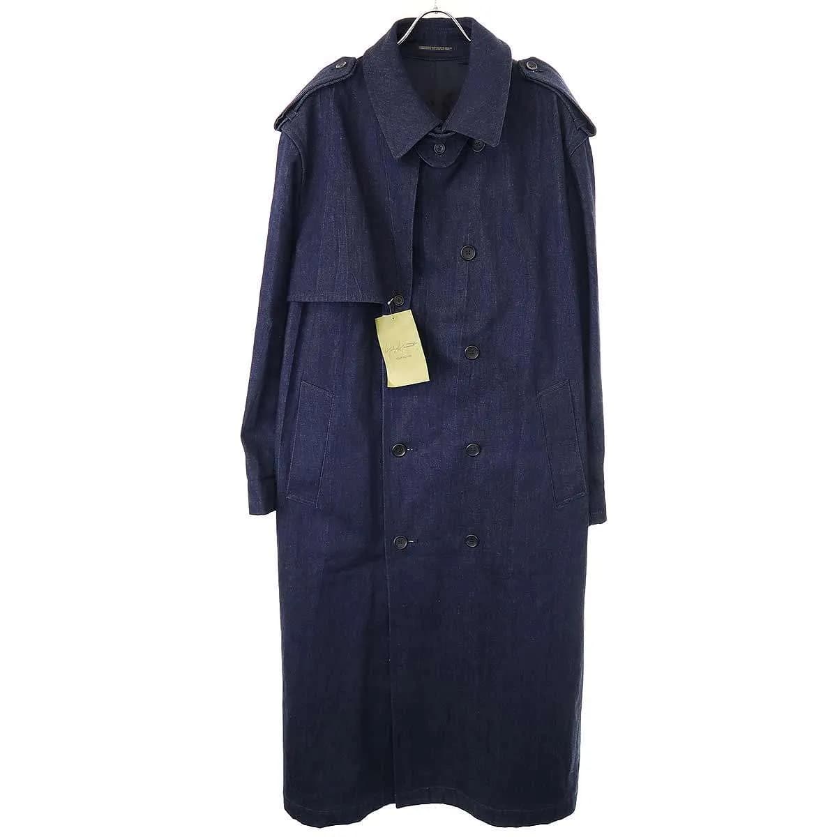 Yohji Yamamoto ヨウジヤマモト プールオム 23AW 120Z DENIM K-DENIM TRENCH COAT デニムトレンチコート