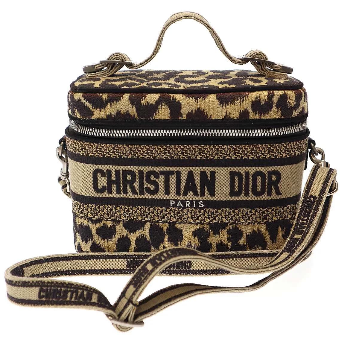 Christian Dior クリスチャンディオール TRAVEL Vanity Case トラベル ヴァニティ スモール レオパード ショルダーバッグ