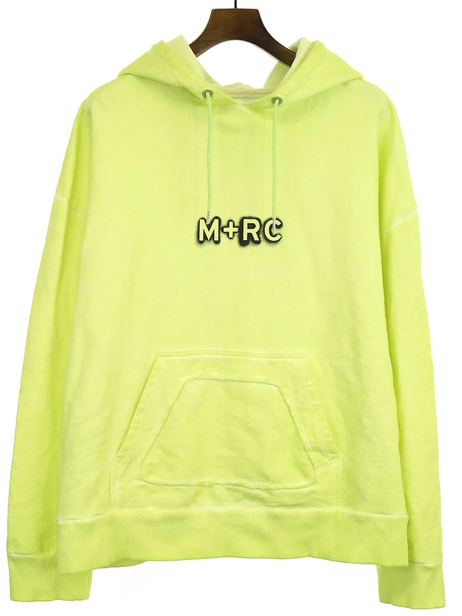 M+RC NOIR マルシェノア 19SS INVERSED STENCIL HOODIE ロゴプリントスウェットプルオーバーパーカー