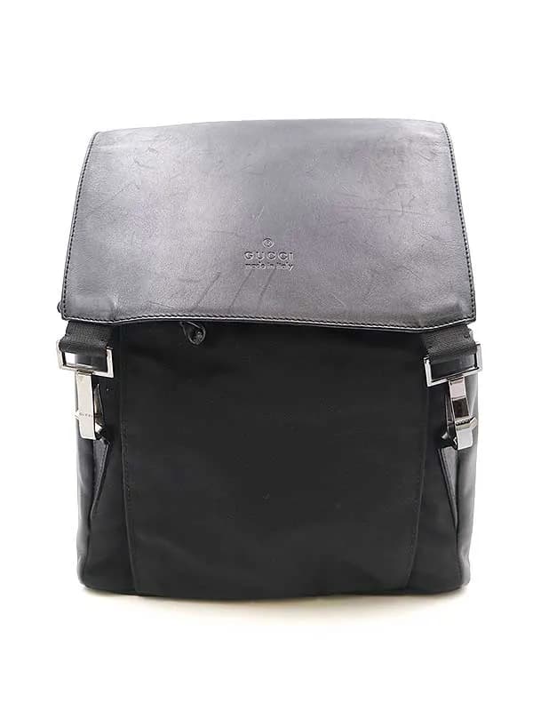 GUCCI グッチ 003 0233 レザーコンビナイロンリュックサック