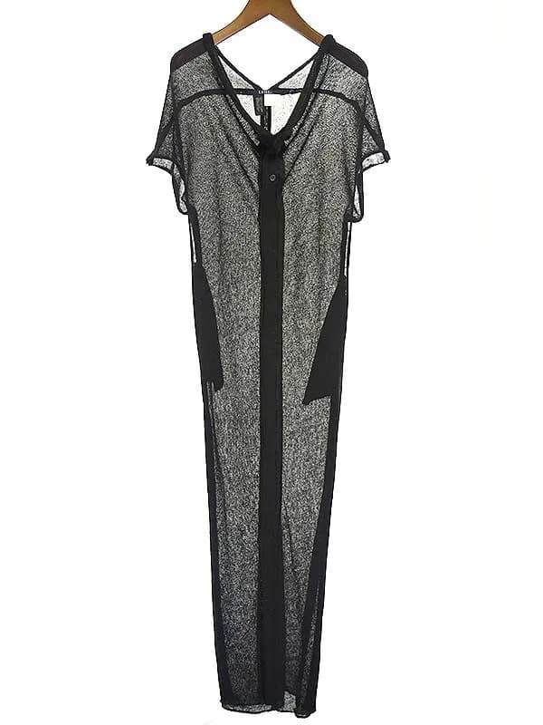 LIMI feu リミフゥ SAMPLE 21SS Li/Pe Knitted Plain Stitch High Neck Dress ニットワンピース