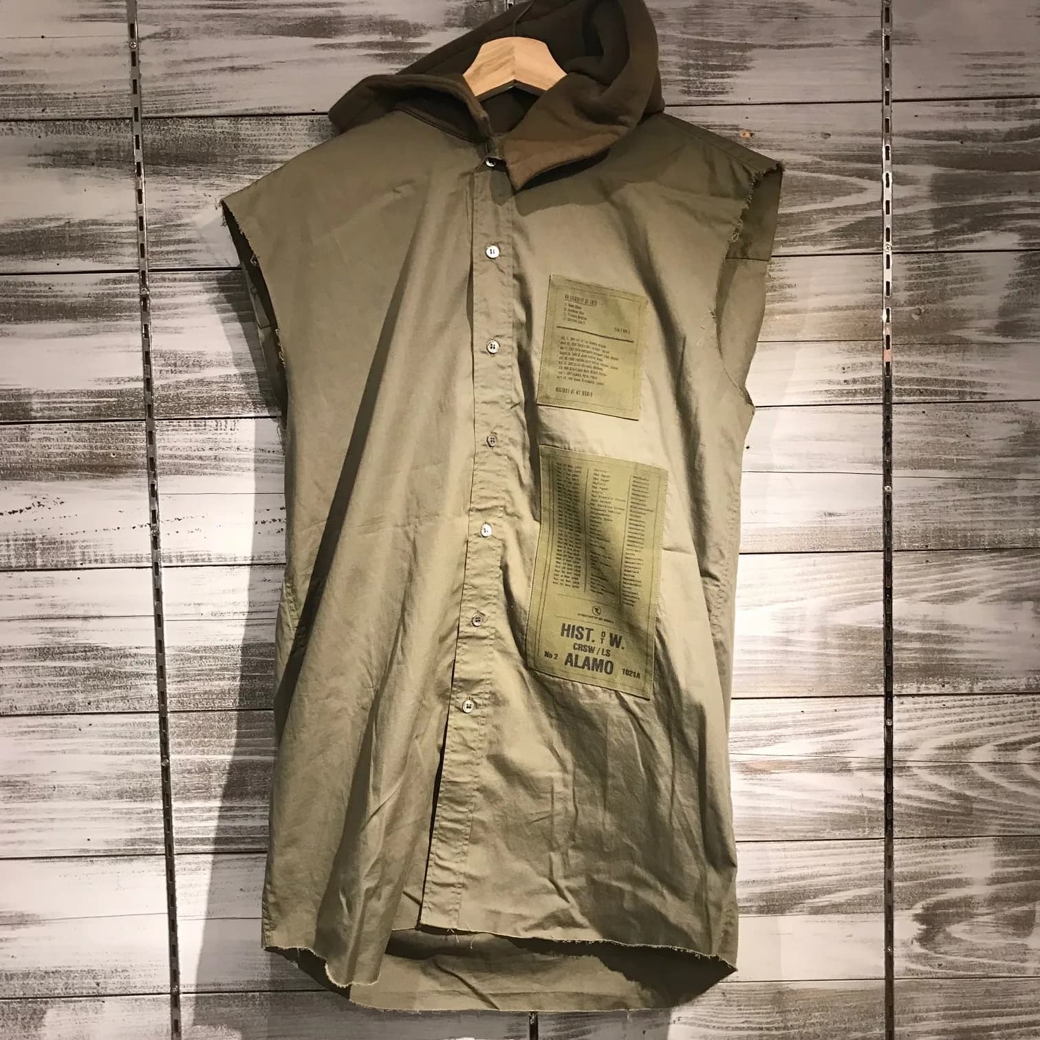 RAF SIMONS RAF SIMONS 05AW Poltergeist期 フードドッキングパッチノ-スリーブシャツ