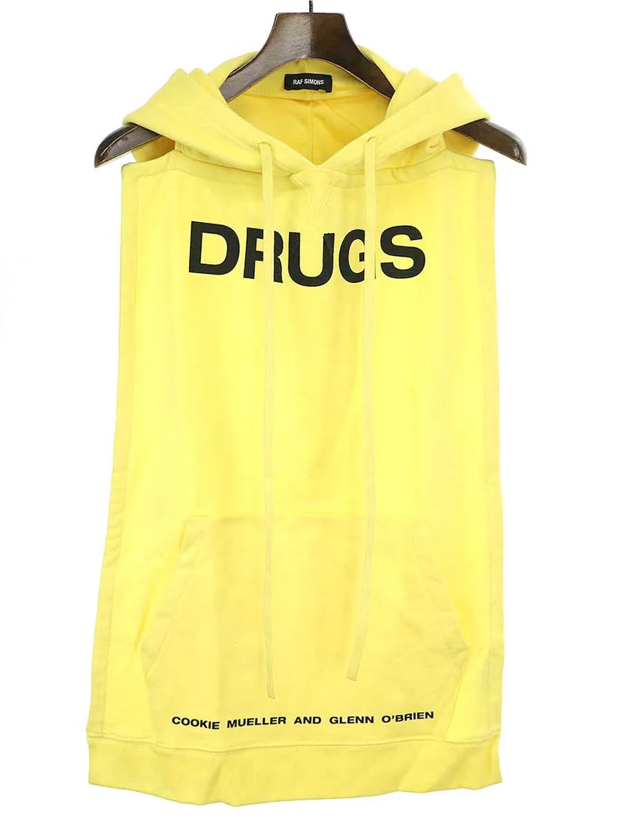 RAF SIMONS ラフシモンズ 18AW ノースリーブパネルスウェットパーカー