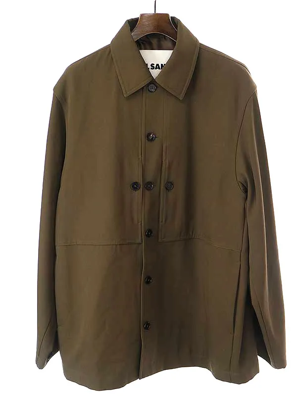 JIL SANDER ジルサンダー 20AW ウールギャバジンオーバーサイズシャツブルゾン
