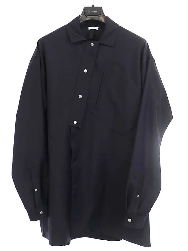 JIL SANDER ジルサンダー 19SS ウールプレススタッズシャツ