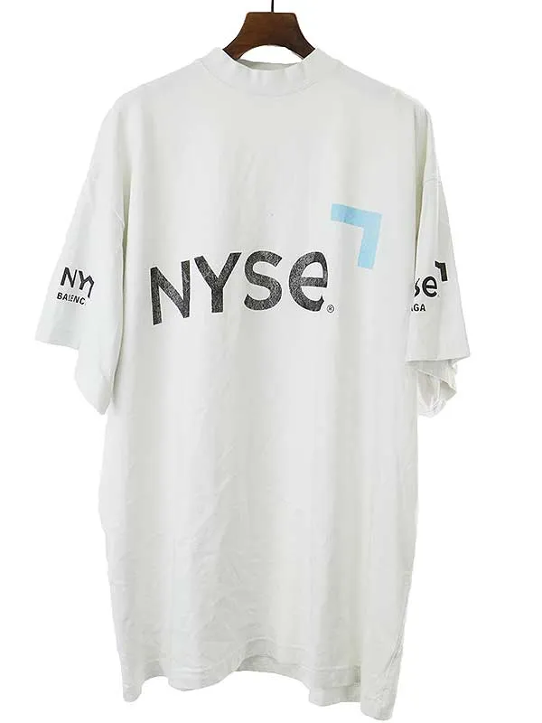 BALENCIAGA バレンシアガ 23SS NYSE TEE オーバーサイズモックネックプリントTシャツ