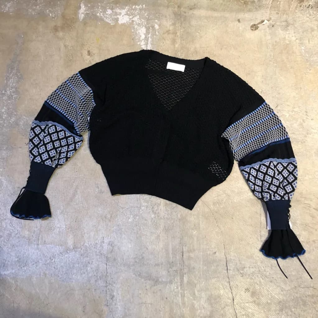 Mame Kurogouchi Mame Kurogouchi 19AW Volume Sleeve Knit Cardigan
