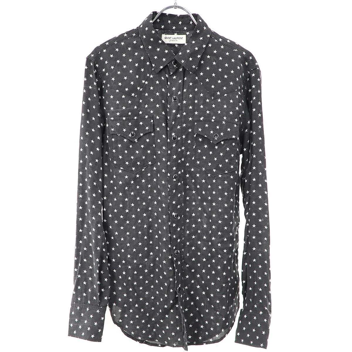SAINT LAURENT サンローラン パリ 17SS スタープリントウエスタンシャツ