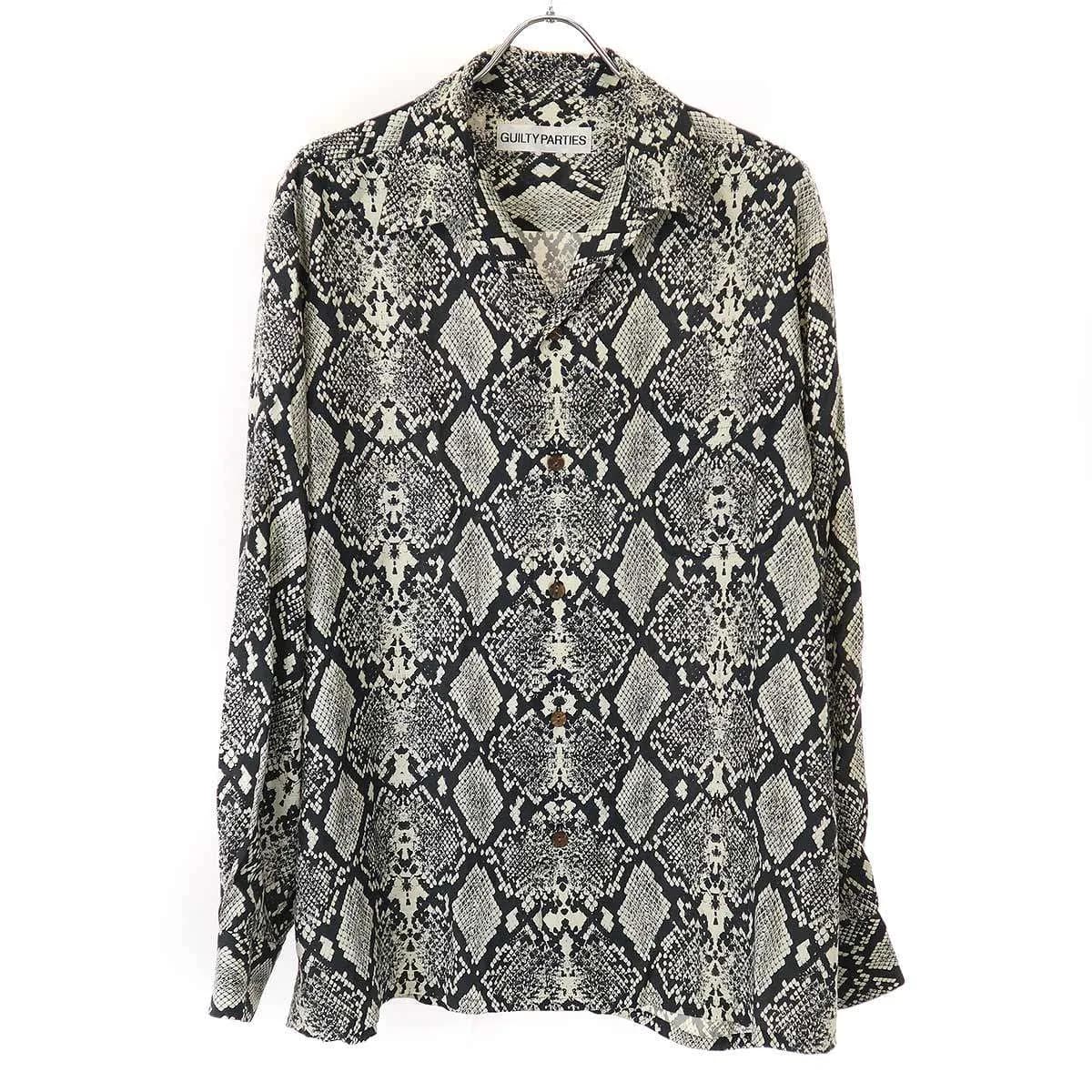 WACKO MARIA ワコマリア 23AW PYTHON OPEN COLLAR SHIRT パイソンオープンカラーシャツ