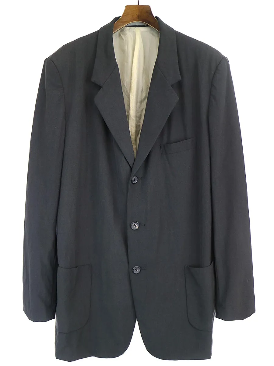 Yohji Yamamoto ヨウジヤマモト プール オム 03SS ウール3Bロングテーラードジャケット