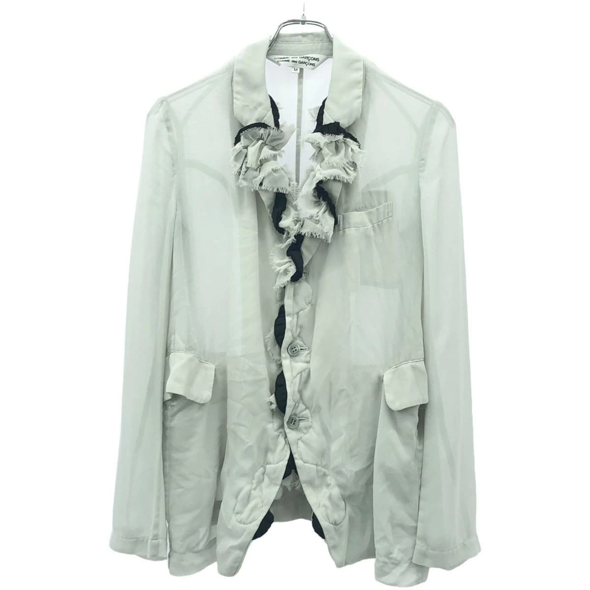 COMME des GARCONS コムデギャルソンコムデギャルソン フリルトリムシフォンテーラードジャケット