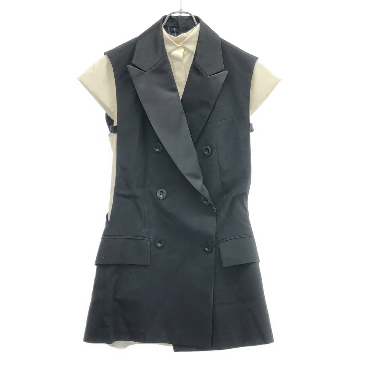 sacai サカイ 22SS Suiting Mix Dress スーチングミックスドレスワンピース 22-06028