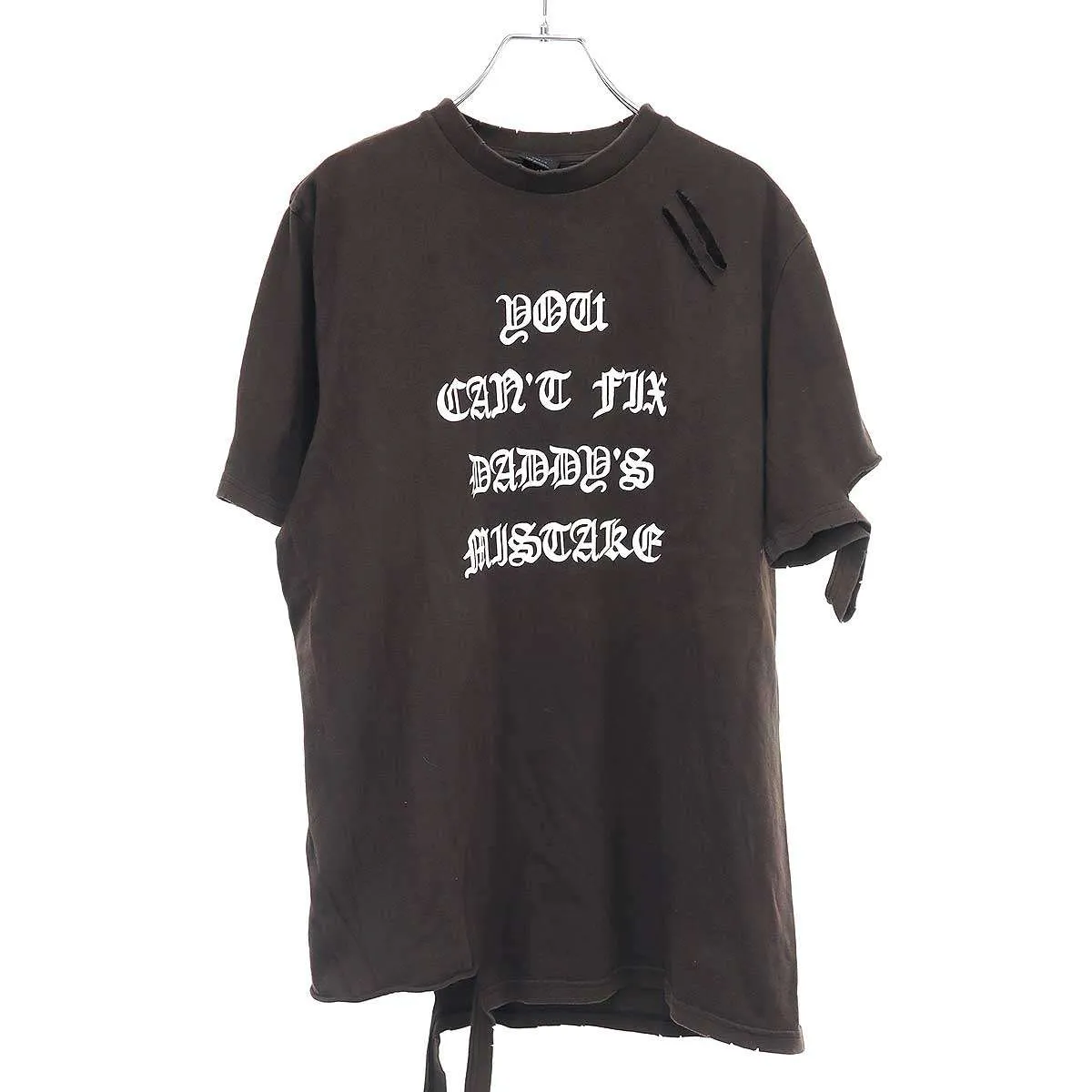 NUMBER NINE ナンバーナイン 2004AW 反戦メッセージプリントダメージTシャツ
