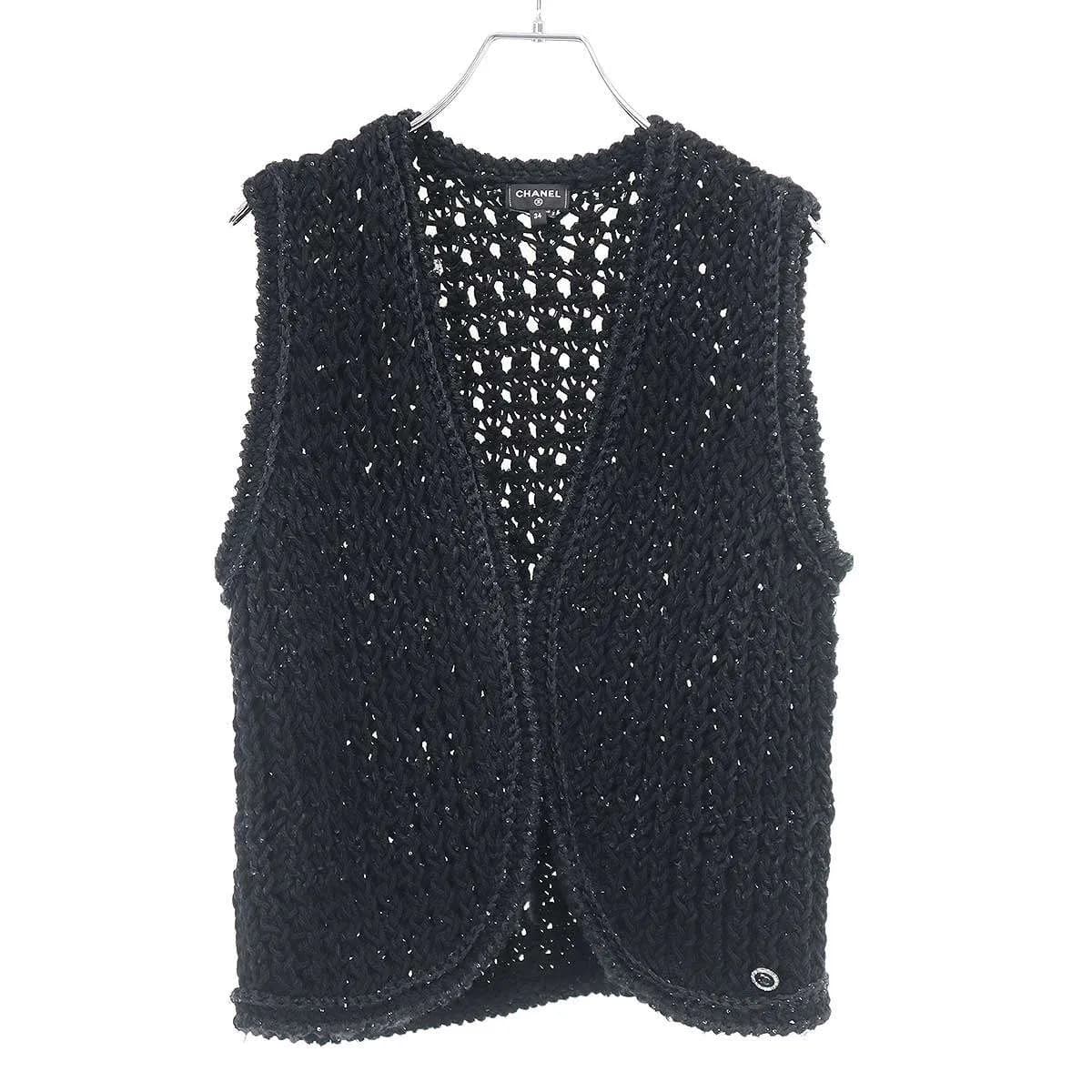 CHANEL シャネル 22SS スパンコールニットベスト P72843K10445
