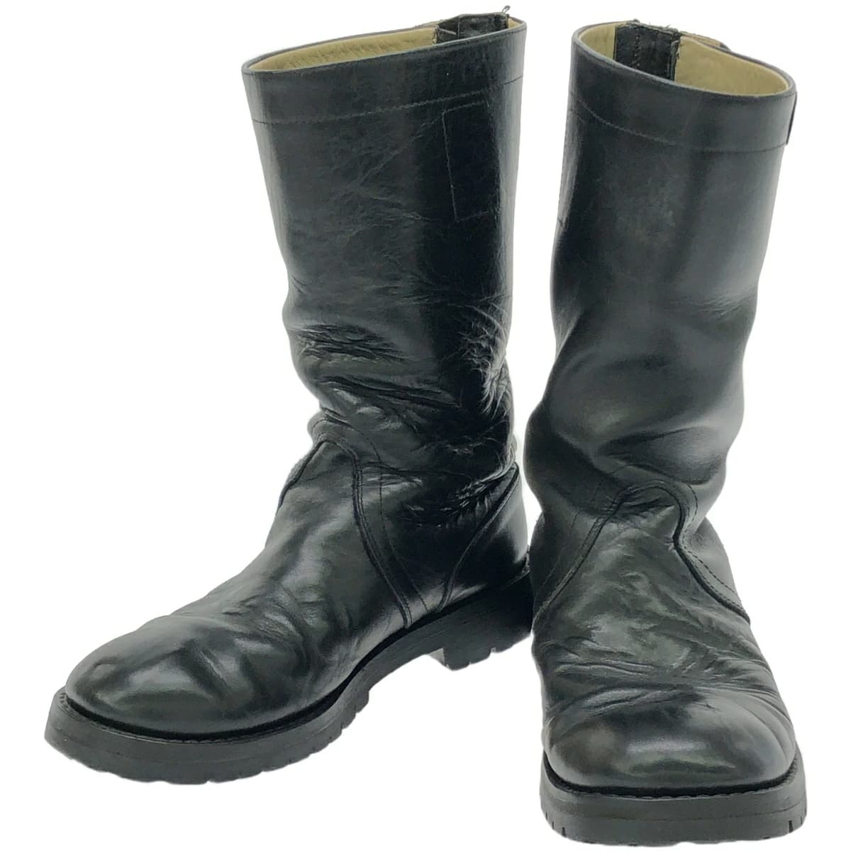 ANN DEMEULEMEESTER アンドゥムルメステール レザーペコスブーツ