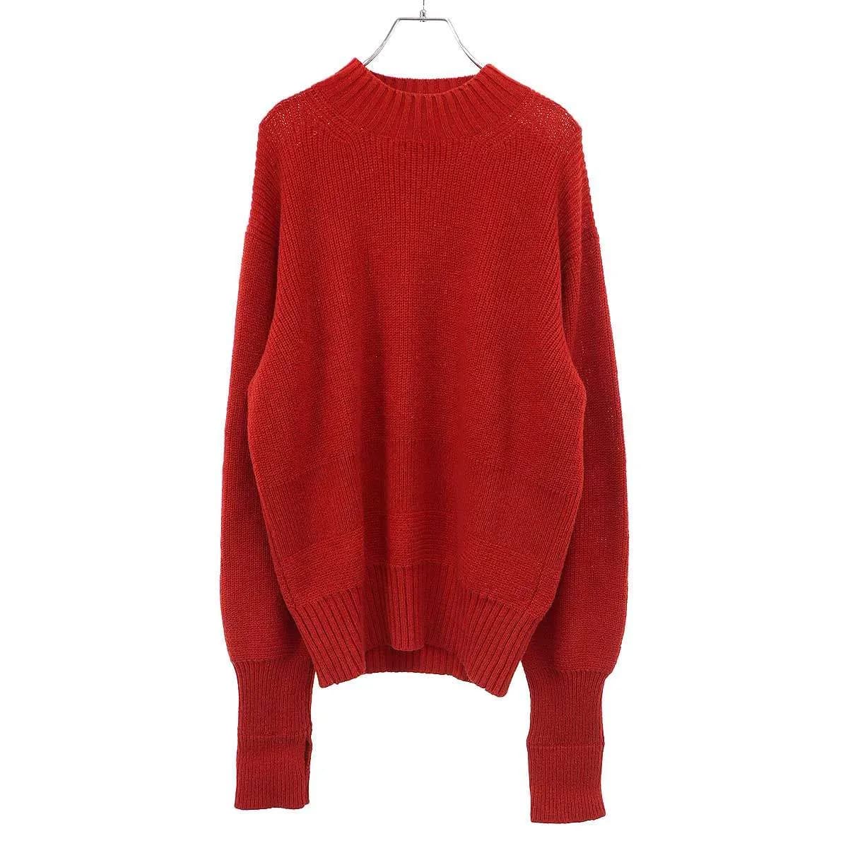 MAATEE&SONS マーティーアンドサンズ 23AW SHETLAND FINE LAMB ARMY SWEATER モックネックニットセーター MT3303-0124B