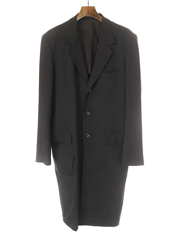 Yohji Yamamoto レギュレーション ヨウジヤマモト 19SS W-Tab Design Dr Jacket ライトギャバジンドクタージャケット
