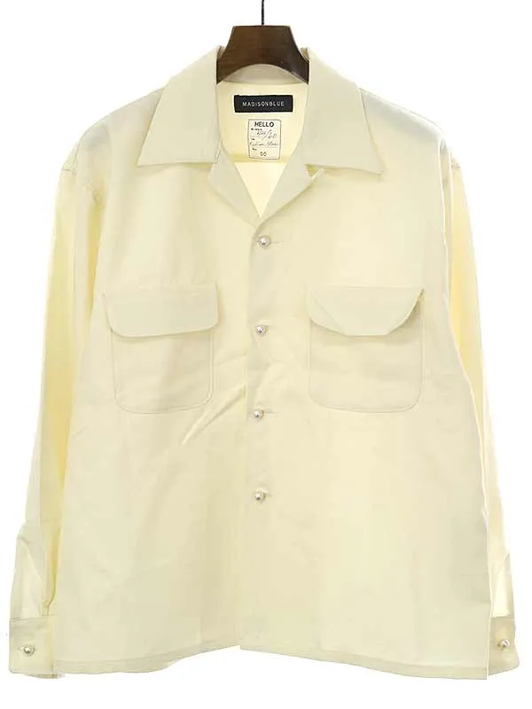 MADISON BLUE マディソンブルー FLAP POCKET WOOL SHIRT PEARL パールボタンオープンカラーシャツ