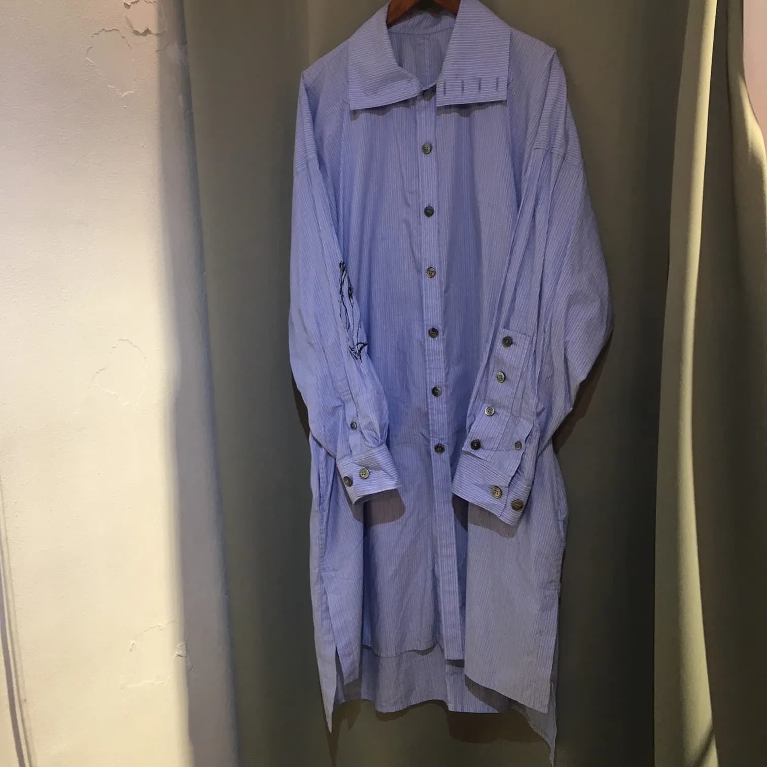 Yohji Yamamoto Yohji Yamamoto POUR HOMME 17AW LOOK10 Panty Time ストライプロングシャツ