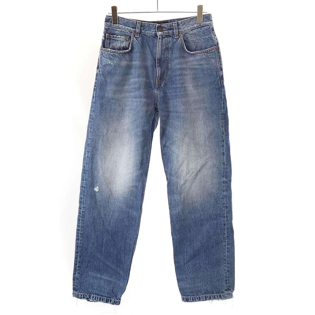 BALENCIAGA バレンシアガ 23AW ルーズフィットダメージデニムパンツ 736540 TBP48