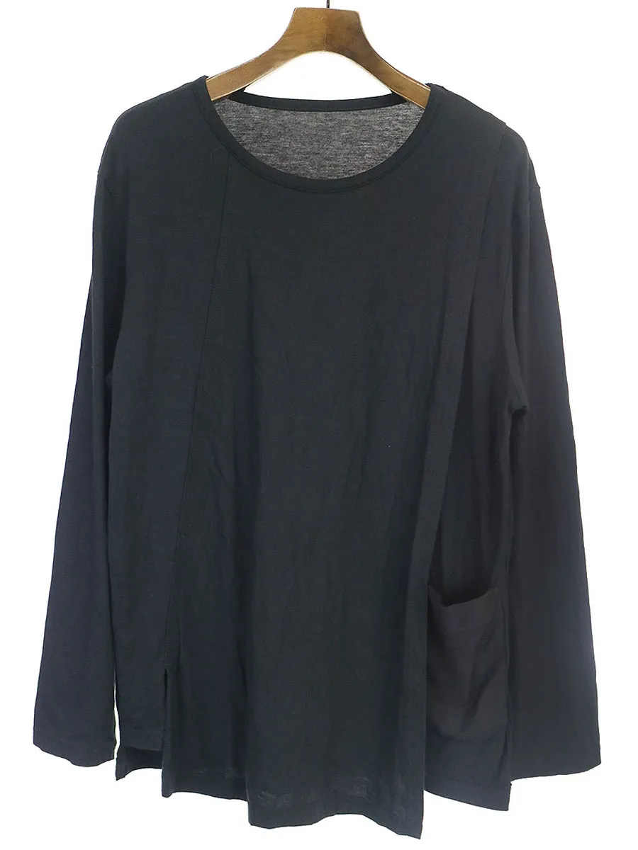 Yohji Yamamoto グラウンド ワイ 19AW フロントターンバックロングスリーブカットソー