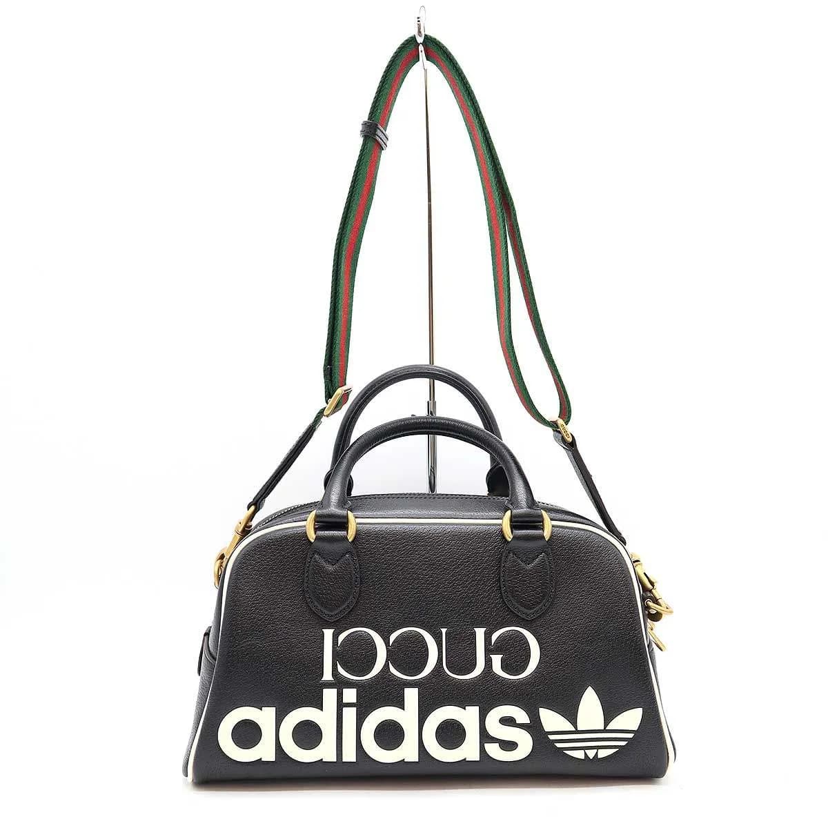 GUCCI グッチ×アディダス Mini Duffle Bag 2WAY ミニレザーダッフル ショルダーバッグ